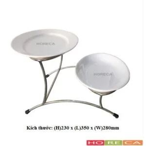 kệ trưng bày buffet inox 2 tầng