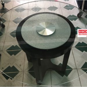 mâm xoay bàn ăn kim tuyến bạc