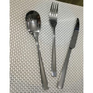 BỘ 3 DAO MUỖNG NĨA INOX 18/10 CAO CẤP ĐUÔI NGANG, THƯỜNG DÙNG CHO NHÀ HÀNG, BỘ ĂN CHÍNH, SÁNG BÓNG, CẦM CHẮC TAY