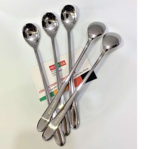 muỗng cà phê cán dài 18.5cm [inox 304], thìa cafe cao cấp, sang trọng, đuôi viền tròn