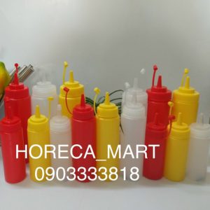 [Nhựa dày, đẹp] Chai, bình đựng tương ớt, nước sốt