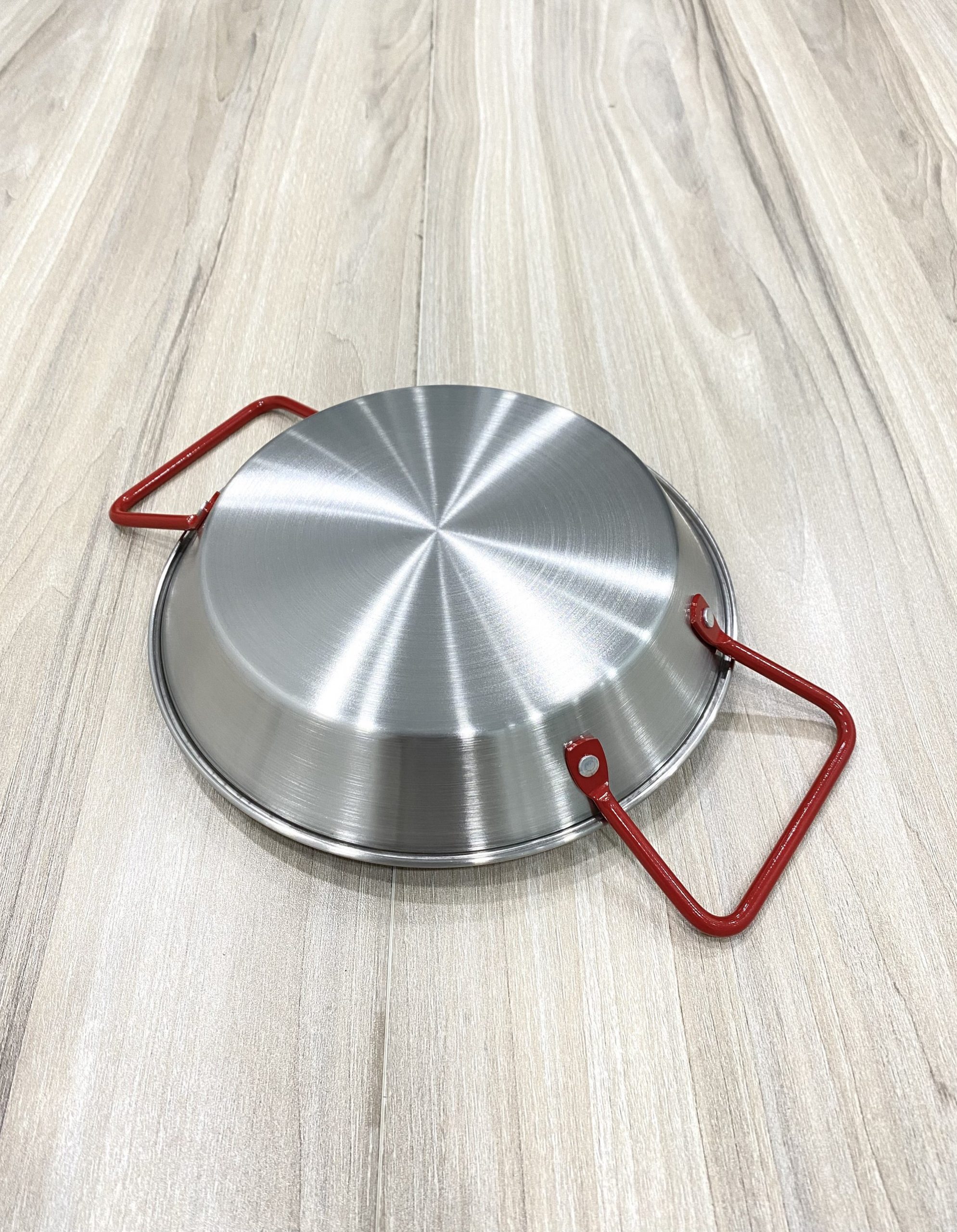 Chảo inox quai đỏ 1 đáy HXPHE30 chính hãng, đường kính 30cm