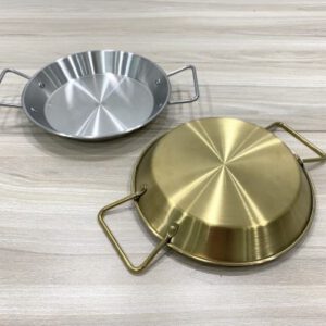 Chảo inox mạ vàng 1 đáy HXP24G chính hãng SQC, đường kính 24cm