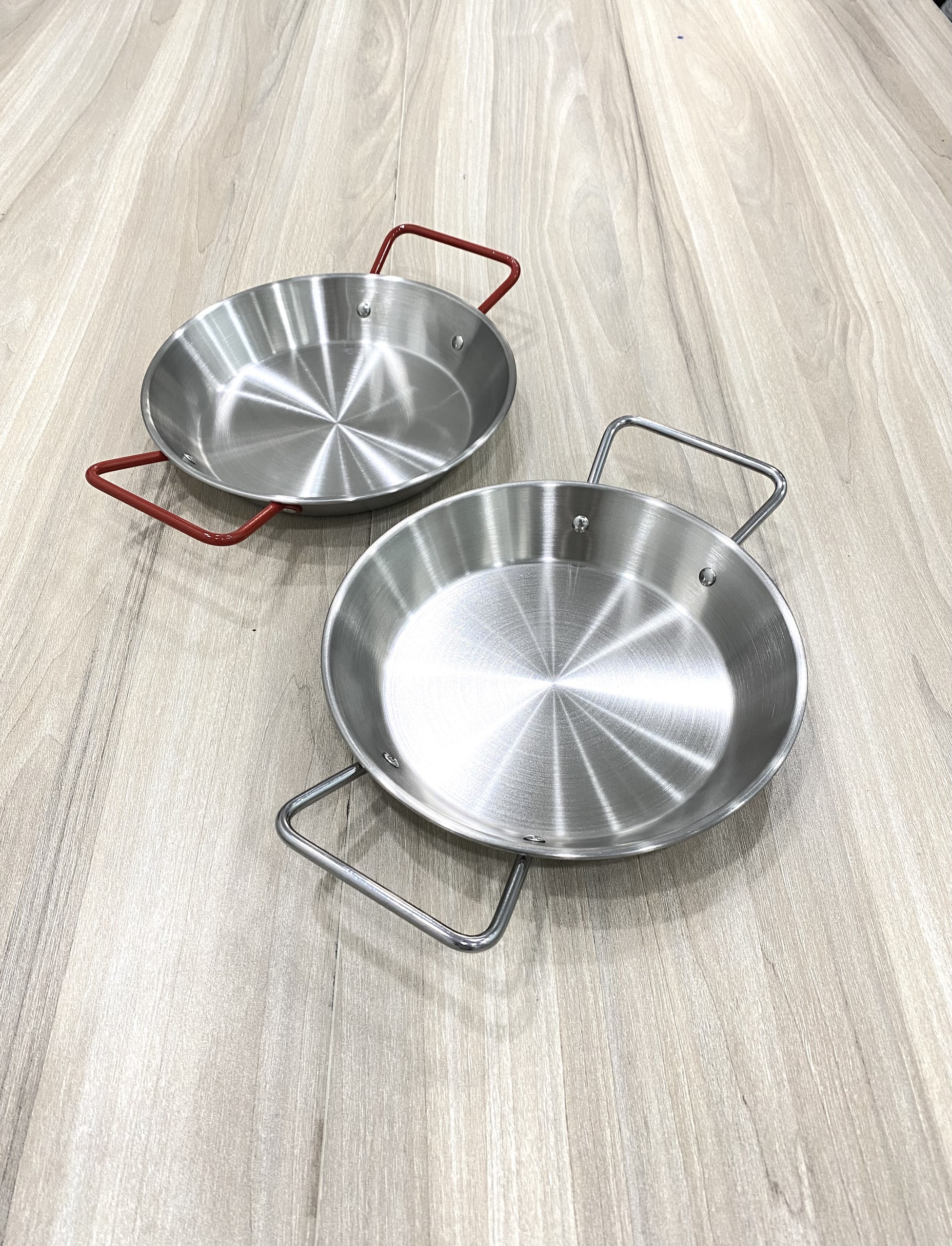 Chảo inox quai đỏ 1 đáy HXPHE32 chính hãng SQC, đường kính 32cm