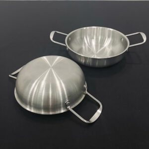 Chao inox 2 quai day bau HXG18 4