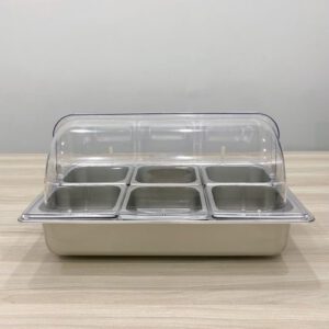 Khay nuoc buffet lap khay GN inox DC 1 6x100mm 2 Thanh gia do Nap PC 1 1 2 scaled