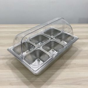 Khay nuoc buffet lap khay GN inox DC 1 6x100mm 2 Thanh gia do Nap PC 1 1 6