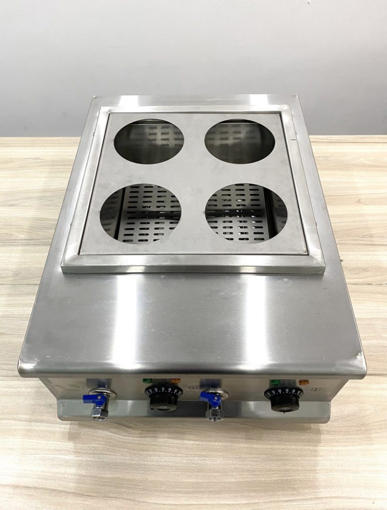 Lò trụng mì 4 họng EPC-4 5 Điều chỉnh nhiệt độ phù hợp cho sợi mì, giữ sợi mì dẻo, mềm