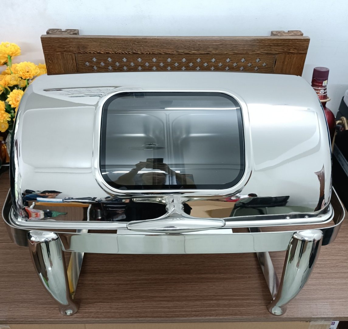 Nồi hâm buffet CN PC 120961L-2 (khay 2 ngăn) 4 Noi ham buffet CN chan trang nap PC 120961L 2 . 1 e1694504485120