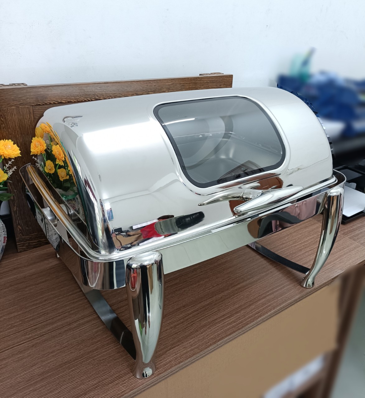 Nồi hâm buffet CN PC 120961L-2 (khay 2 ngăn) 5 Noi ham buffet CN chan trang nap PC 120961L 2 . 2