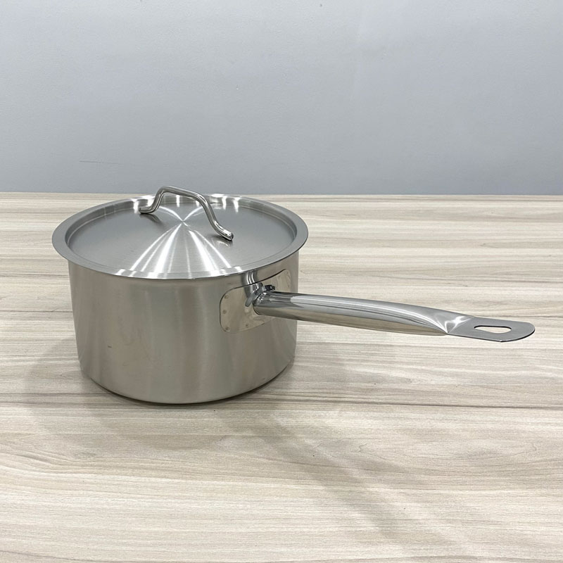 Nồi nấu sốt inox ( 2 đáy) 101613 (160×H95mm) 4 noi nau sot inox 2 day 101613