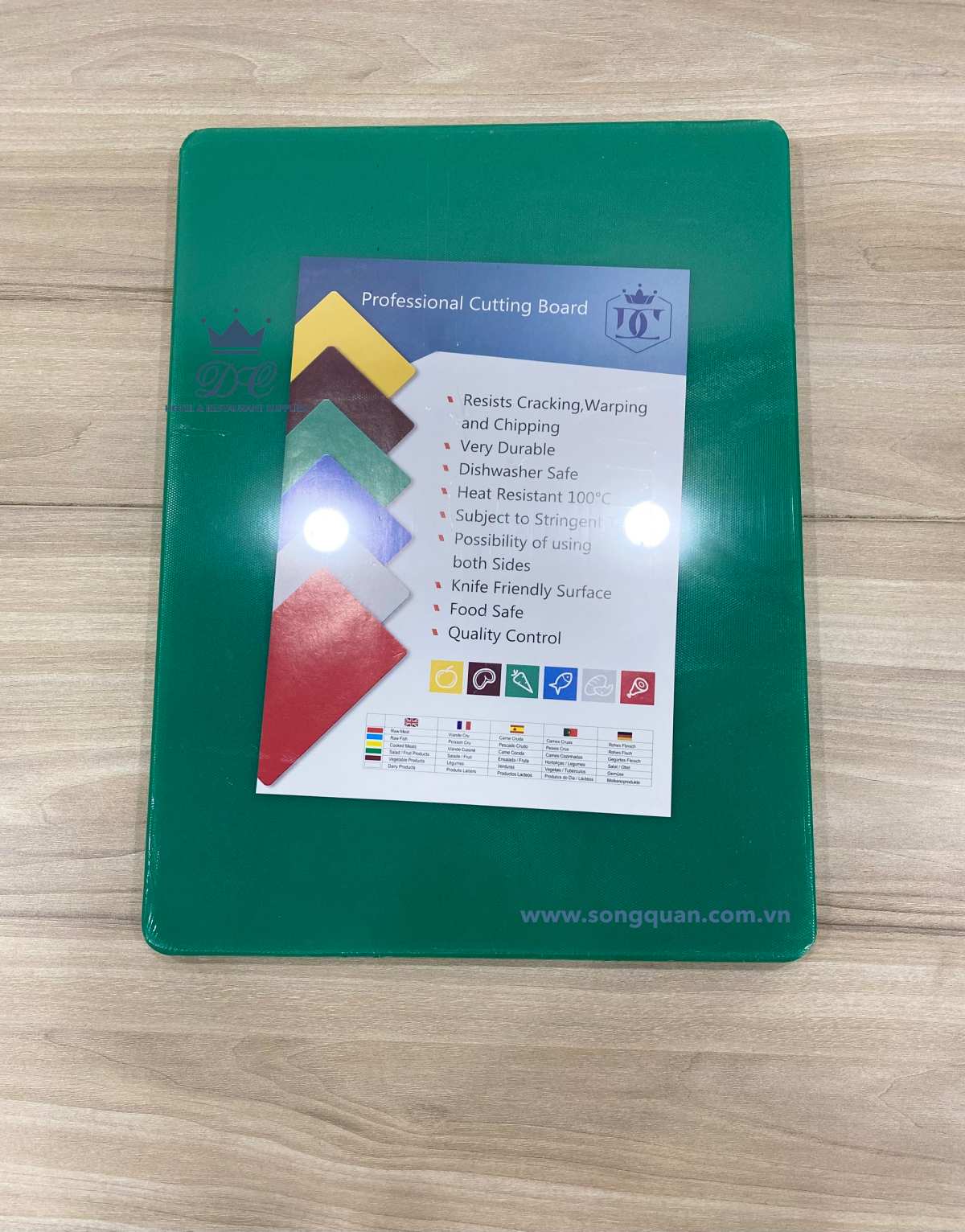 thớt nhựa xanh CN T40030020GR thương hiệu DC