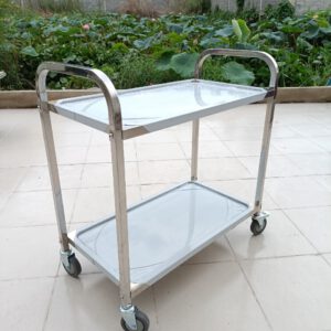 Xe day inox 2 tang 1