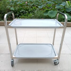 Xe day inox 2 tang 2