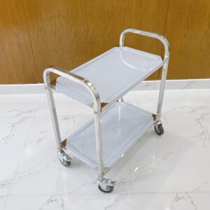 Xe đẩy inox 2 tầng S1003 size nhỏ chính hãng SQC