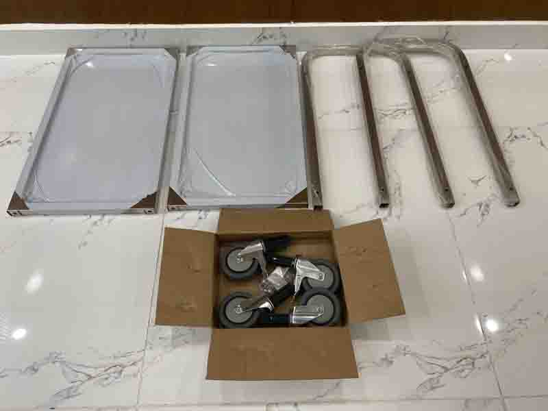 Xe đẩy inox 2 tầng trung S1002 8 Lắp đặt xe dễ dàng, chỉ cần vài bước đơn giản