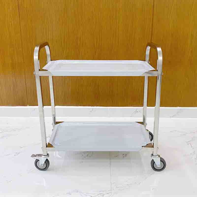 Xe đẩy inox 2 tầng trung S1002 6 Ưu điểm của xe đẩy inox 2 tầng trung S1002