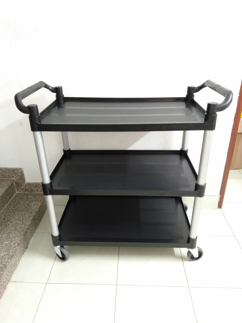 Xe phục vụ 3 tầng đen L-010B 3 Xe phục vụ 3 tầng đen L-010B