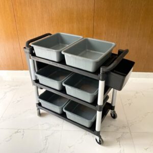 Xe phuc vu 3 tang den L 010B 5 6 thau xam 2 xo den 6