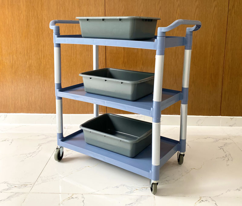 Xe phục vụ 3 tầng xám L-010-2 (3 thau xám) 4 Đặc điểm xe phục vụ 3 tầng xám L-010-2 (3 thau xám)