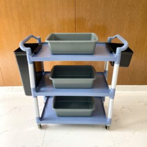 Xe phuc vu 3 tang xam L 010 3 3 thau xam 2 xo den 4